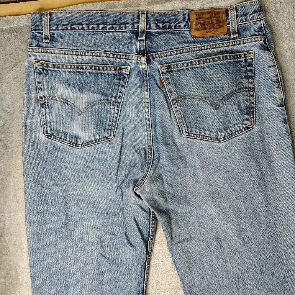 Vintage Levi's 540 Jeans Mens 38x32 Fits 36x32 Blue Faded Relaxed Fit Grunge 90s